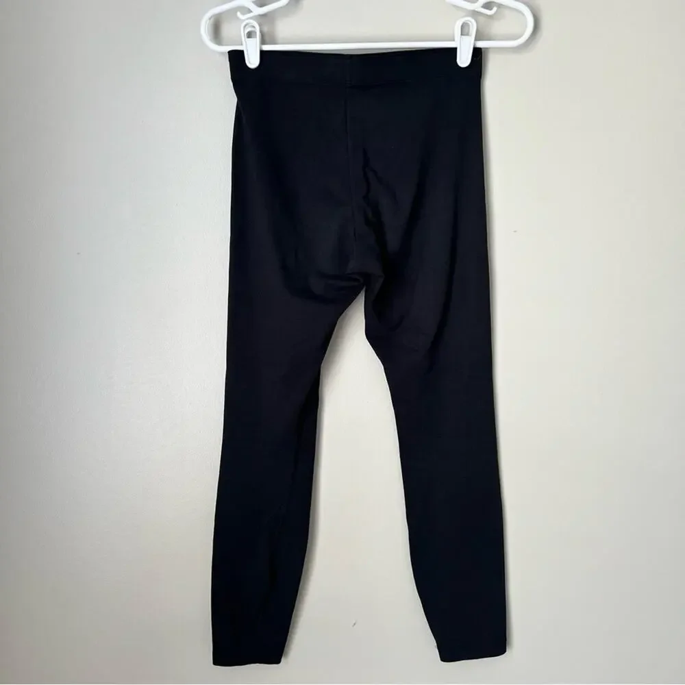 Nike Women’s Black Pull On Floral Side Logo Leggings Size Small